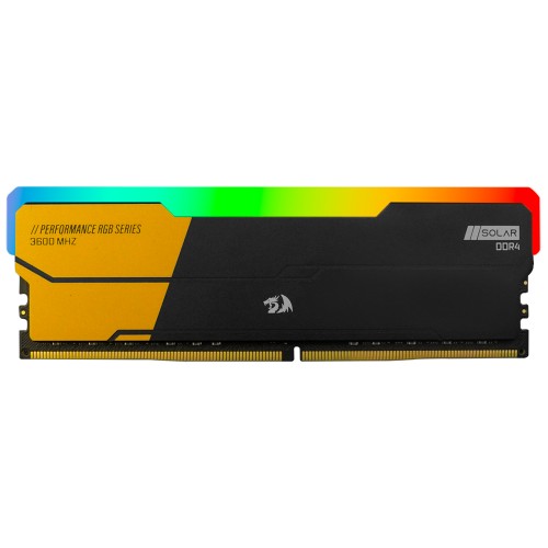 Memória DDR4 Redragon Solar, RGB, 16GB, 3600Mhz, Black, GM-806