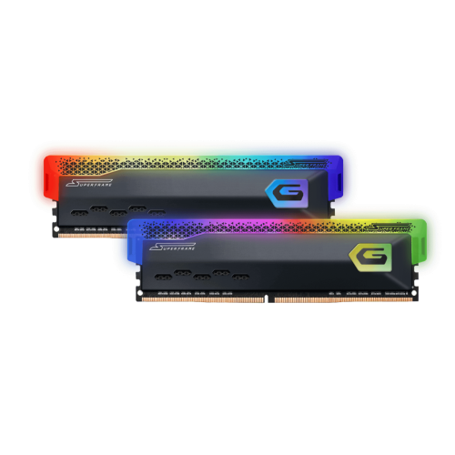 Memória DDR4 SuperFrame RGB, 16GB (2x8GB), 3200MHz, Gray, SFGAOSG416GB3200C22DC