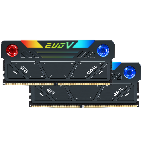 Memória DDR5 Geil EVO V RGB, 32GB (2x16GB), 5600MHz, Grey, GESG532GB6600C38ADC