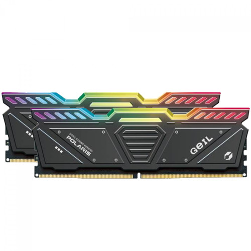 Memória DDR5 Geil Polaris RGB, 16GB (2x8GB) 4800MHz, Gray, GOSG516GB4800C40DC