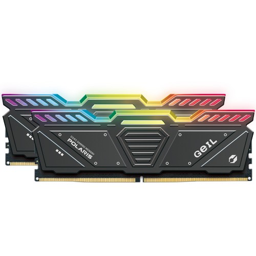 Memória DDR5 Geil Polaris RGB, 32GB (2x16GB) 5200MHz, Gray, GOSG532GB5200C38BDC