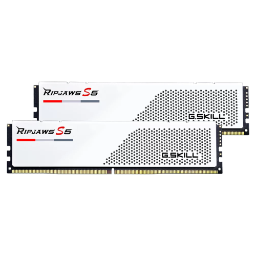 Memória DDR5 G.Skill Ripjaws S5, 32GB (2x16GB), 5200MHz, White, F5-5200J4040A16GX2-RS5W