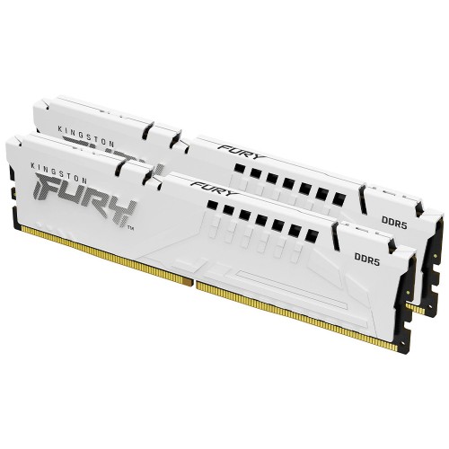 Memória DDR5 Kingston Fury Beast, 32GB (2X16GB), 6400MHz, White, KF564C32BWEK2-32