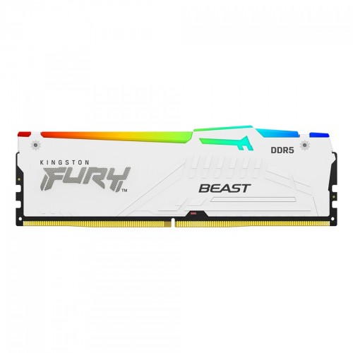 Memória DDR5 Kingston Fury Beast, RGB, 16GB, 6000MHz, Branco, KF560C30BWA-16