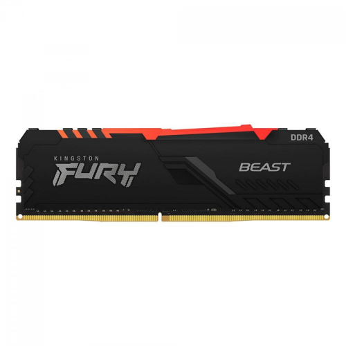 Memória Kingston Fury Beast RGB, 16GB, 2666Mhz, DDR4, CL16, Preto, KF426C16BB1A/16