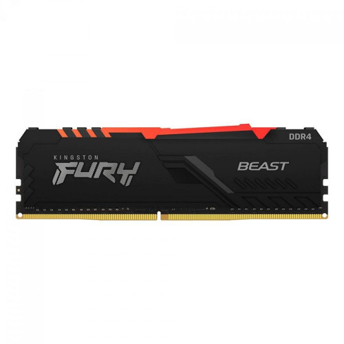 Memória DDR4 Kingston Fury Beast, RGB, 16GB, 3200Mhz, Preto, KF432C16BB1A/16