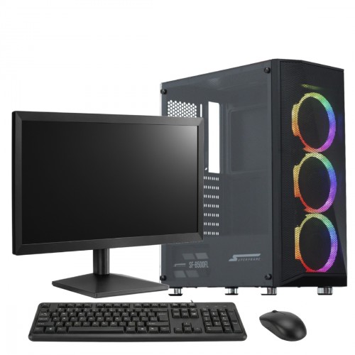 PC GAMER SOLDIER Intel Core i3-10100 / AMD Radeon RX 550 / 8GB DDR4 / SSD 240GB / Monitor 19 Pol