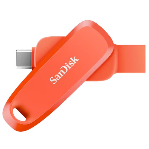 Pendrive SanDisk Phone Drive, 128GB, USB-C e USB 3.2, Laranja, SDDDC6-128G-G46NO