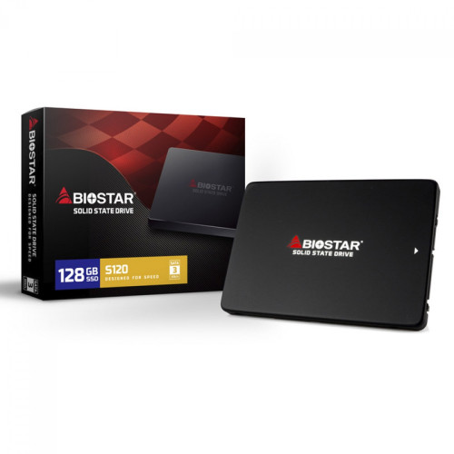 SSD Biostar S120, 128GB, Sata III, Leitura 550MB/s e Gravação 500MB/s, SA902S2E38-PY1BD-BS2