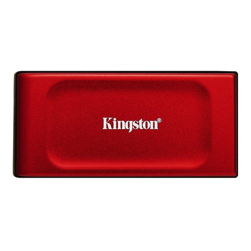 SSD Externo Portátil Kingston XS1000R 2TB, USB 3.2, Leitura 1050MB/s e Gravação 1000MB/s, Vermelho, SXS1000R/2000G