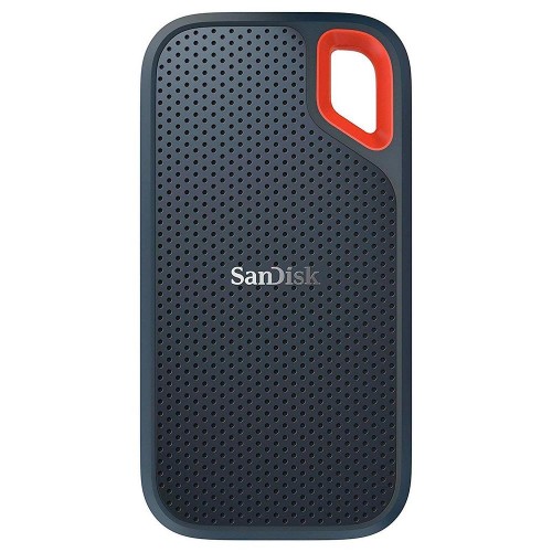 SSD Externo Portátil Sandisk Extreme, 2TB, USB-C, Leitura 1050MB/s e Gravação 1000MB/s, Black, SDSSDE61-2T00-G25