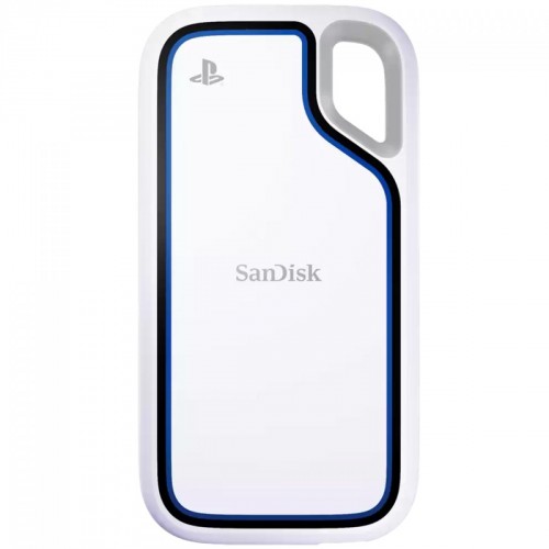 SSD Externo Portátil Sandisk Extreme Para PlayStation 5 e PC, 1TB, USB 3.2, Leitura 1000MB/s, Branco, SDSSDE62P-1T00-G25