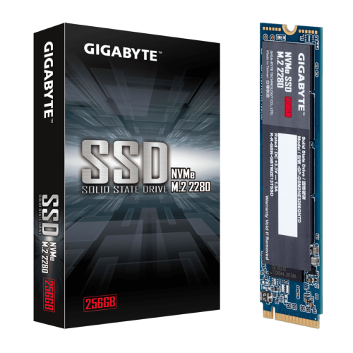 SSD Gigabyte, 256GB, M.2 2280, NVMe, Leitura 1700MBs e Gravação 1100MBs, GP-GSM2NE3256GNTD