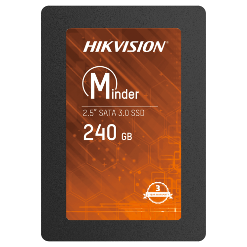 SSD Hikvision Minder, 240GB, Sata III, Leitura 530MBs e Gravação 400MBs, HS-SSD-Minder(S)/240G
