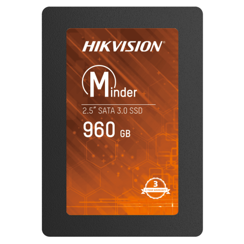 SSD Hikvision Minder, 960GB, Sata III, Leitura 550MBs e Gravação 480MBs, HS-SSD-Minder(S)/960G