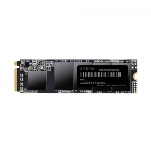 SSD Zadak ZDKG3 1TB, PCIe Gen 3x4 M.2 NVMe, Leitura 3000MBs e Gravação 2000MBs, ZS1TBZDKG3-1