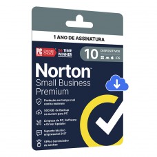 Antivírus Norton Small Business Premium 500GB, 10 Dispositivos, 12 Meses ESD, Digital para Download, 21460366