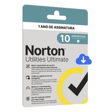 Antivírus Norton Utilities Ultimate, 10 Dispositivos, 12 Meses ESD, Digital para Download, 21430279