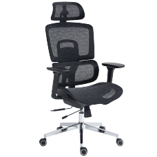 Cadeira de Escritório Dr. Office Business Pro, Preta, Mesh, 3D, Altura Ajustável