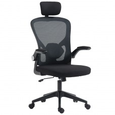 Cadeira de Escritório Dr. Office Work, Preta, Mesh, DR-CH-WKR2DB