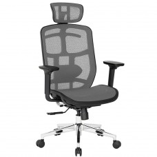 Cadeira De Escritório DT3 Diana V2, Ajustável, Ergonômica, 3D, Mesh, Cinza e Preto, 14513-4