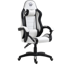 Cadeira Gamer Ninja Danzo, Reclinável, Branco e Preto