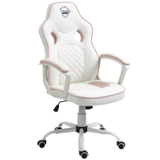 Cadeira Gamer Ninja Kaeru, Branco e Rosa