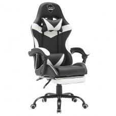 Cadeira Gamer Ninja Minato, Reclinável, Preta e Branca