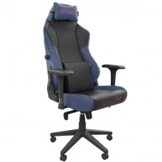 Cadeira Gamer PCYes Ultimate Sunset Hill, Tecido, Ajustável, Reclinável, 4D, Azul e Preto, PCGU-SH