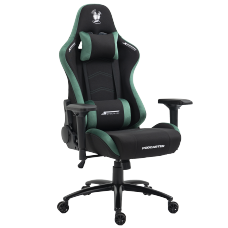 Cadeira Gamer Podcaster, Reclinável, 4D, Preta e Verde