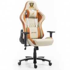 Cadeira Gamer SuperFrame Griffin, Reclinável, 3D, Creme e Laranja, SF-CH-GFR3DWOL