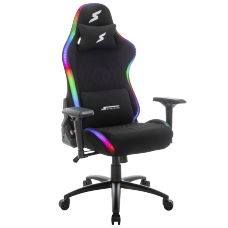 Cadeira Gamer SuperFrame Iris RGB, Reclinável, Tecido, 4D, Preta, SF-CH-IRR4DBB 