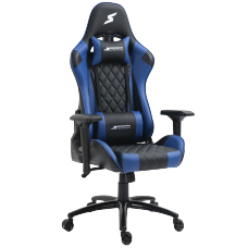Cadeira Gamer SuperFrame Knight, Reclinável, Preto e Azul