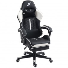 Cadeira Gamer SuperFrame Rocket, Reclinável, Preto E Branco, SF-CH-RCR0DBW