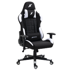 Cadeira Gamer SuperFrame Speed, Reclinável, Tecido, Preto e Branco