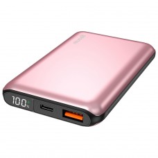 Carregador Portátil Universal, PowerBank, 10000MAH, 20W, Rosa Dourado, Geonav, PB10K20WRG