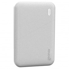 Carregador Portátil Universal, PowerBank, 5000MAH, Branco, Geonav, ES5KWT