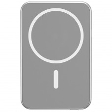 Carregador Portátil Universal, PowerBank, 5000MAH, Com Indução, Prata, Geonav, PB5KALMAGSV