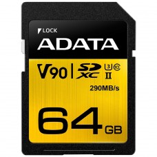 Cartão De Memória Adata Premier One SDXC UHS-II, 64GB, Classe 10, ASDX64GUII3CL10-C