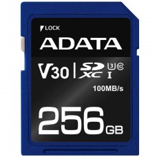Cartão De Memória Adata Premier Pro SDXC UHS-I, 256GB, Classe 10, ASDX256GUI3V30S-R