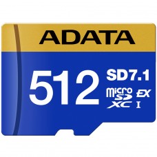 Cartão De Memória Express Adata Premier Extreme microSDXC SD7.1, 512GB, Classe 10, UD512GEX3L1-C
