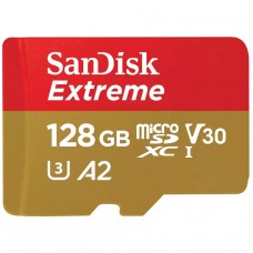 Cartão De Memória SanDisk Extreme MicroSDXC UHS-I, 128GB, Com Adaptador, SDSQXAA-128G-GN6MA