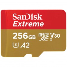 Cartão De Memória SanDisk Extreme MicroSDXC UHS-I, 256GB, Com Adaptador, SDSQXAV-256G-GN6MA