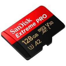 Cartão de Memória SanDisk Extreme PRO, MicroSDXC, 128GB, 200MBs, 4K UHD, U3, V30, Com Adaptador, SDSQXCD-128G-GN6MA