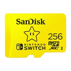 Cartão De Memória SanDisk MicroSD Nintendo Switch, 256GB, Class 10, SDSQXAO-256G-GNCZN