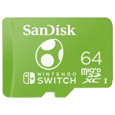 Cartão De Memória SanDisk MicroSD Nintendo Switch, 64GB, Transferência de até 100 MB/s, Class 10, SDSQXAO-064G-GN6ZN