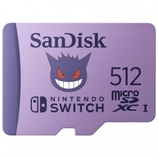Cartão De Memória SanDisk MicroSD Pokémon Nintendo Switch, 512GB, 100Mbs, Class 10, SDSQXAO-512G-GN6ZK