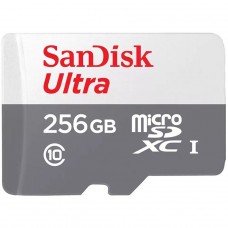 Cartão De Memória SanDisk Ultra Micro SD, SDXC UHS-I, 256GB, Com Adaptador, SDSQUNR-256G-GN6TA