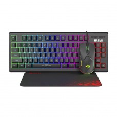 Combo Gamer Marvo CM310 3 Em 1, Teclado, Mouse e Mousepad, RGB, Preto, CM310 EN
