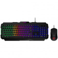 Combo Gamer Teclado e Mouse MSI GK100, RGB, USB, Preto